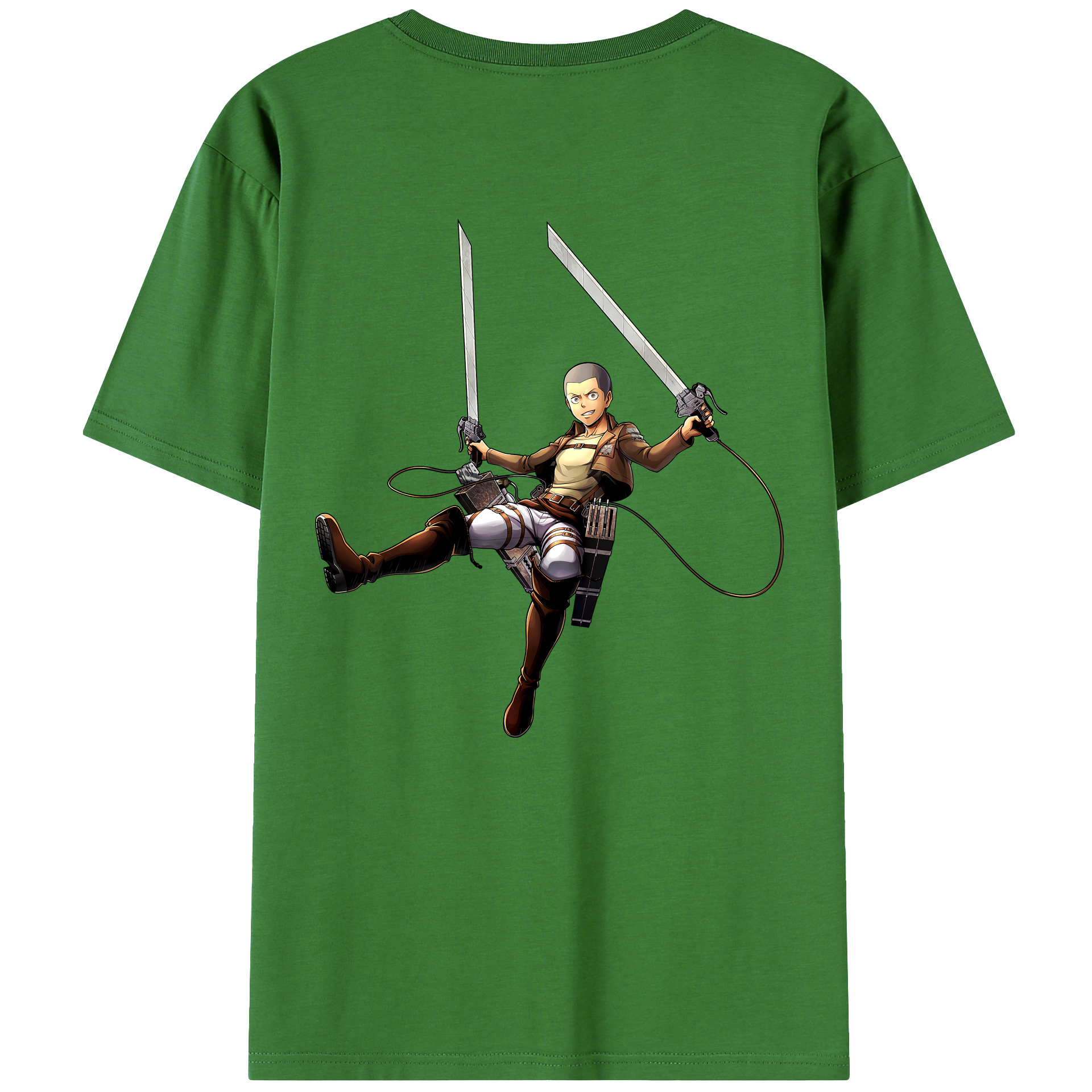 （画像用） 進撃の巨人 コニー·スプリンガー Attack on Titan Connie Springer レディース半袖Tシャツ(バックプリント)